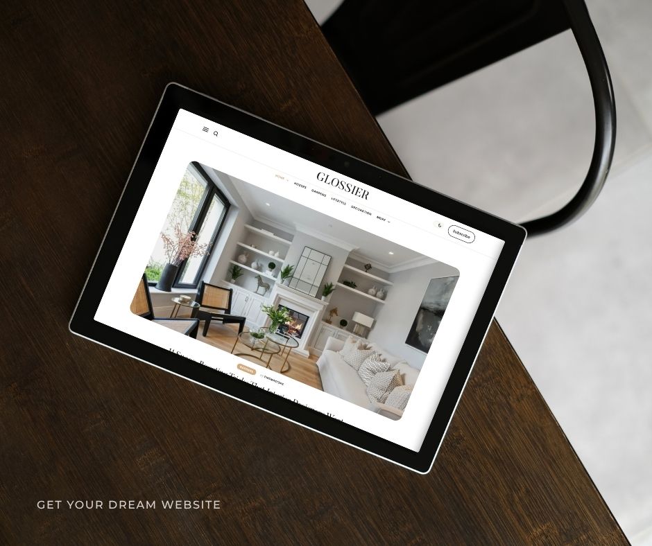 Brown Modern Webdesign Portfolio Tablet Mockup Facebook Post 1