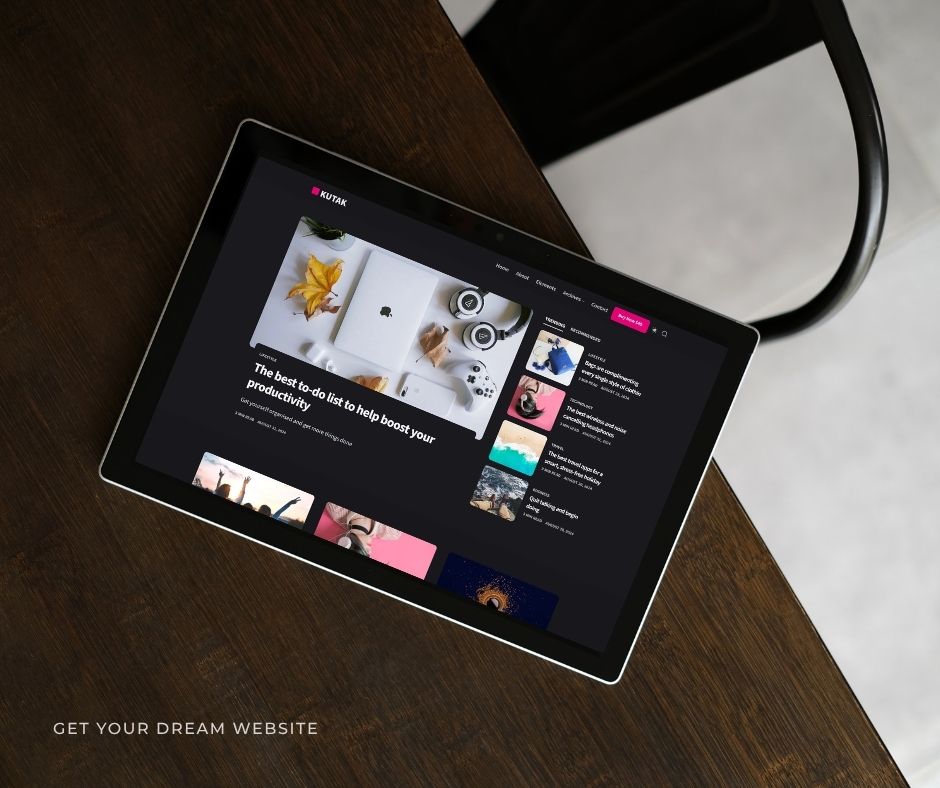 Brown Modern Webdesign Portfolio Tablet Mockup Facebook Post 12