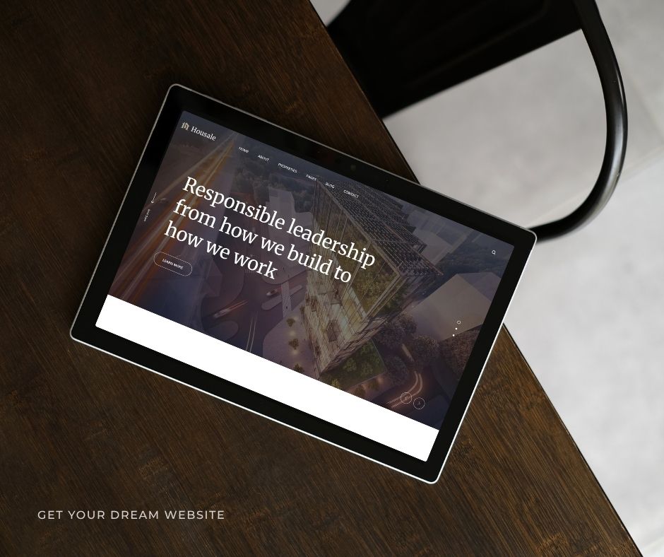 Brown Modern Webdesign Portfolio Tablet Mockup Facebook Post 2