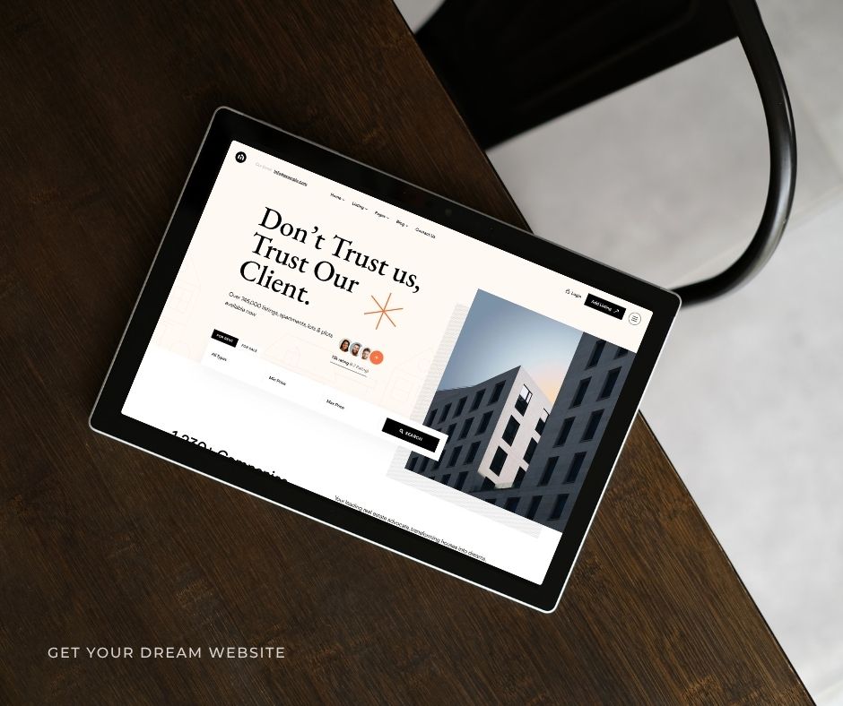 Brown Modern Webdesign Portfolio Tablet Mockup Facebook Post 25
