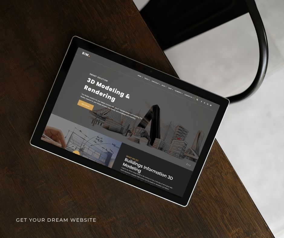 Brown Modern Webdesign Portfolio Tablet Mockup Facebook Post 27