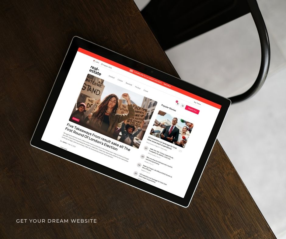Brown Modern Webdesign Portfolio Tablet Mockup Facebook Post 3