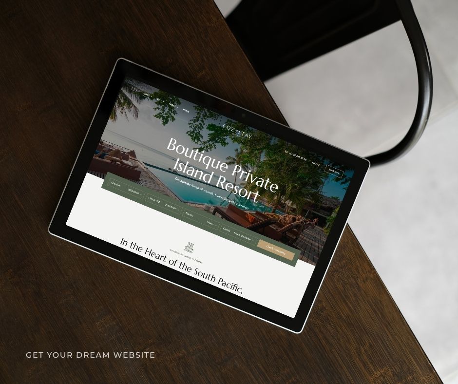 Brown Modern Webdesign Portfolio Tablet Mockup Facebook Post 33
