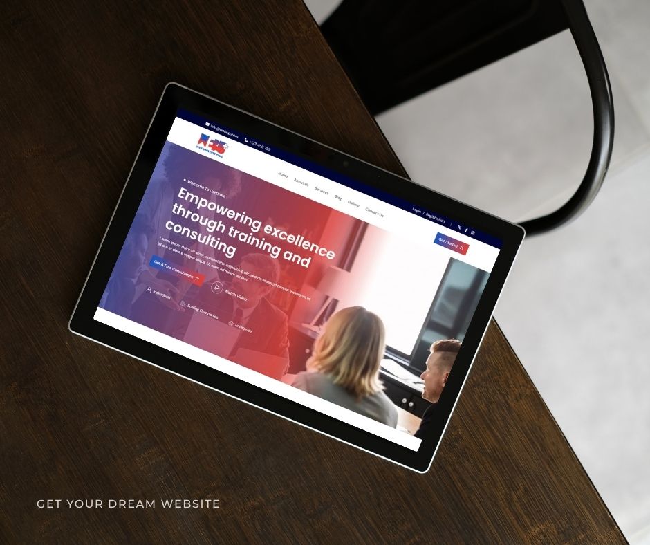 Brown Modern Webdesign Portfolio Tablet Mockup Facebook Post 35