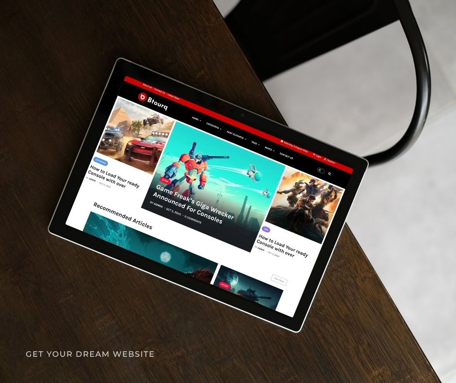 Brown Modern Webdesign Portfolio Tablet Mockup Facebook Post 4