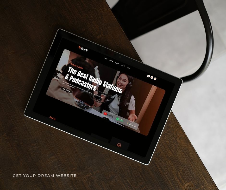 Brown Modern Webdesign Portfolio Tablet Mockup Facebook Post 5