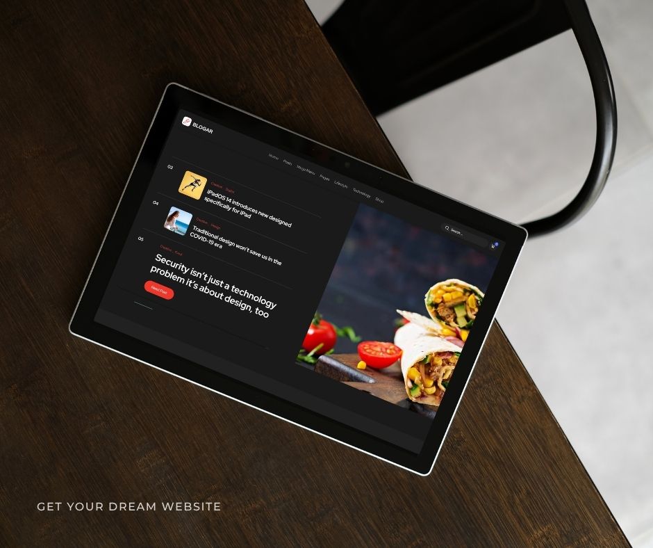 Brown Modern Webdesign Portfolio Tablet Mockup Facebook Post 6