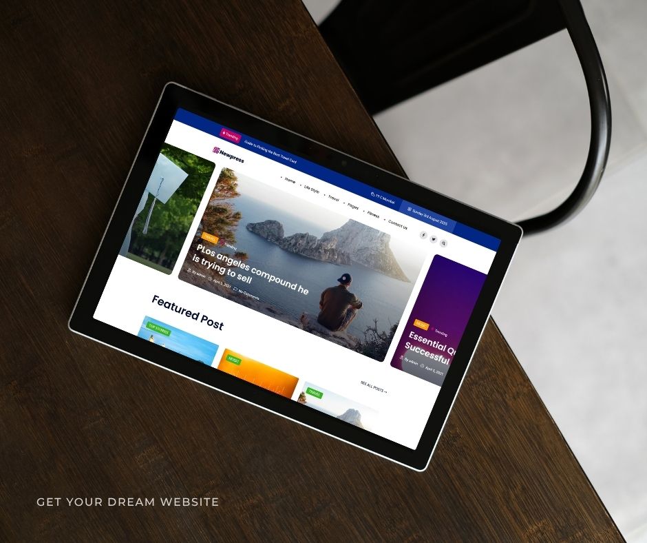 Brown Modern Webdesign Portfolio Tablet Mockup Facebook Post 8