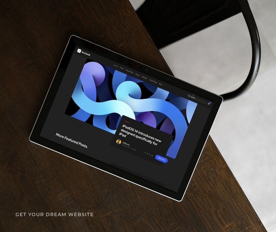 Brown Modern Webdesign Portfolio Tablet Mockup Facebook Post