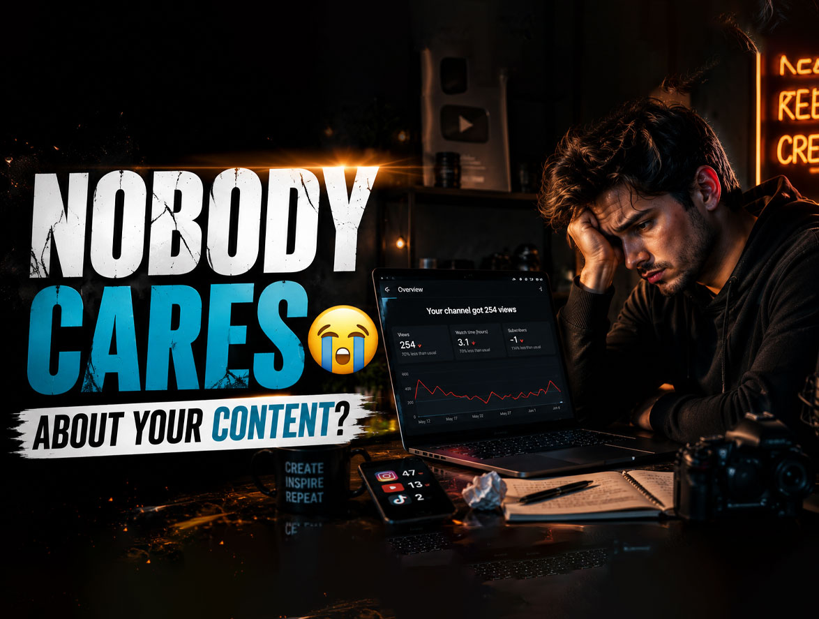 why nobody cares about your content creator struggle