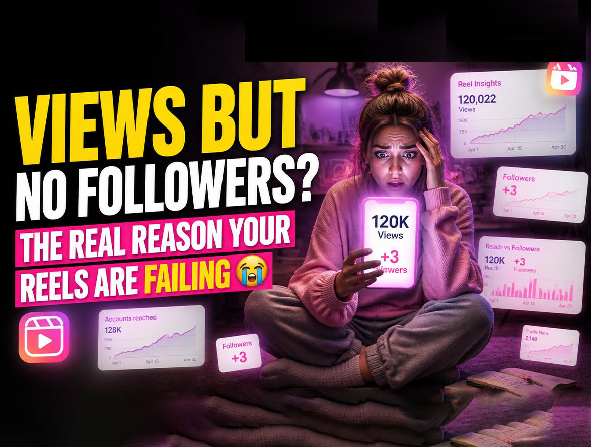 why instagram reels get views but no followers in 2026