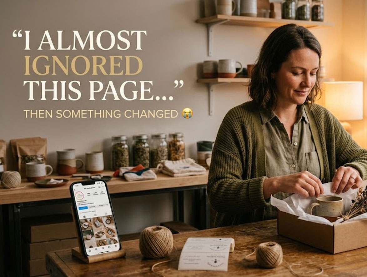 small business instagram page story and branding lesson