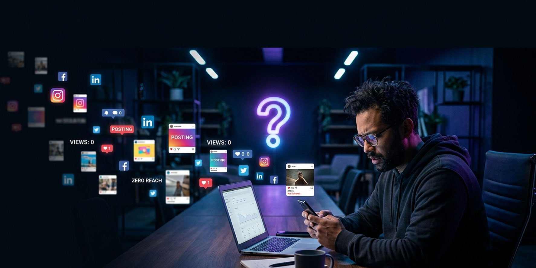 social media mistakes for small business marketing concept