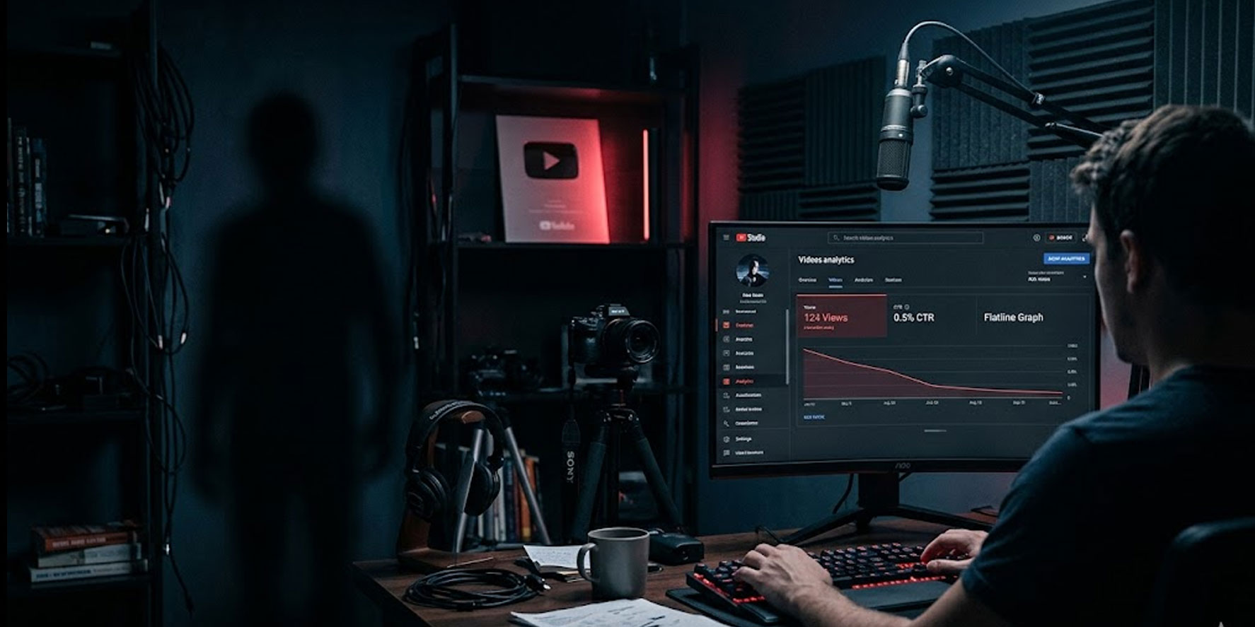 why youtube channel is not growing creator analytics concept