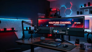 professional youtube banner design for creators