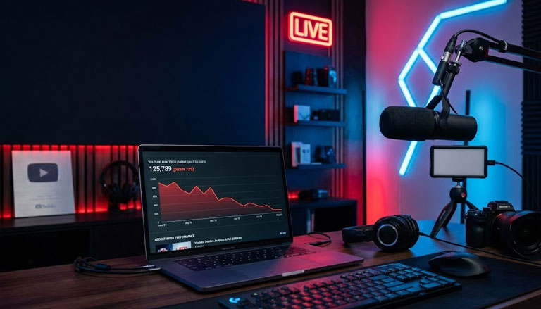 youtube videos not getting views analytics concept