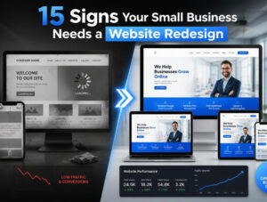 Modern responsive website redesign for small business