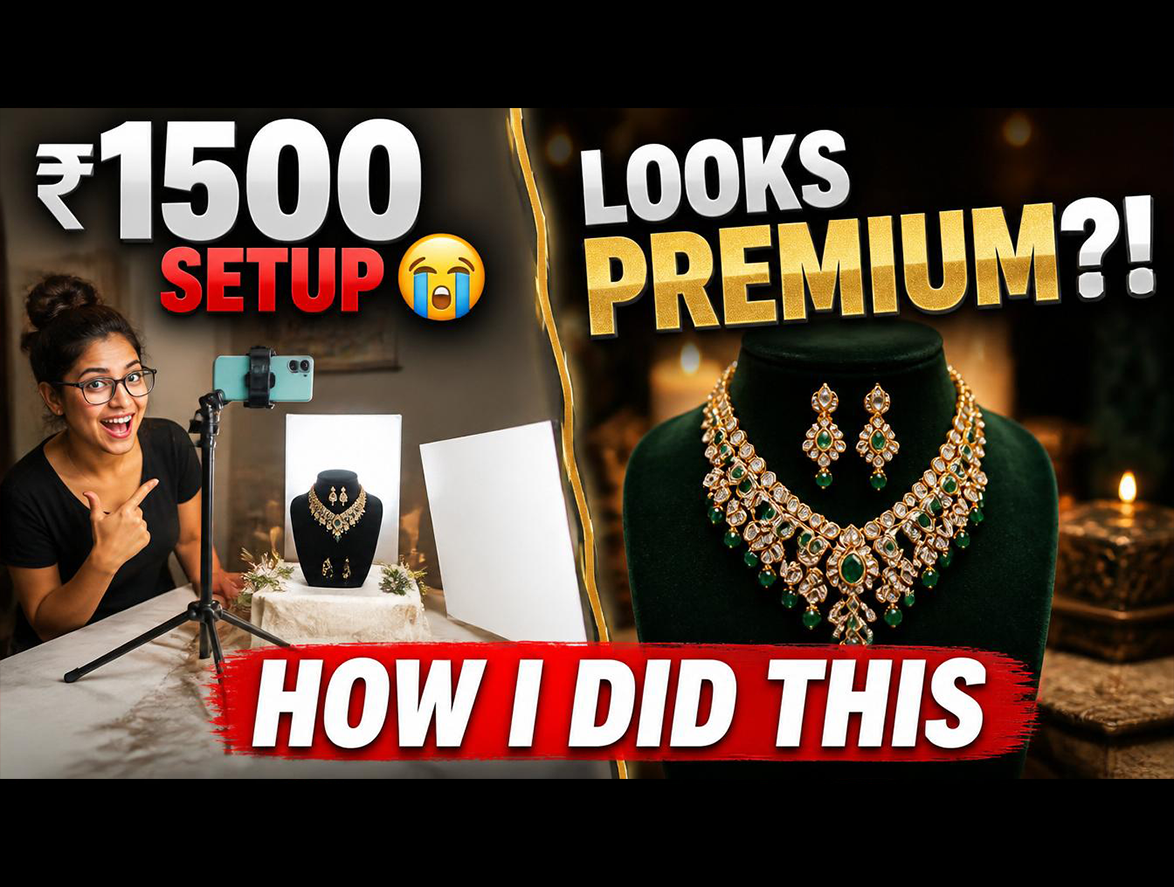 budget jewellery photography setup that looks premium