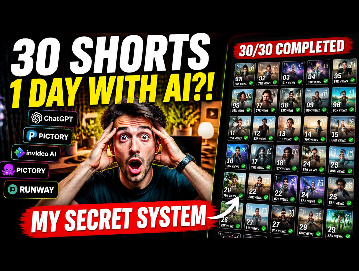 how to create youtube shorts in one day using ai