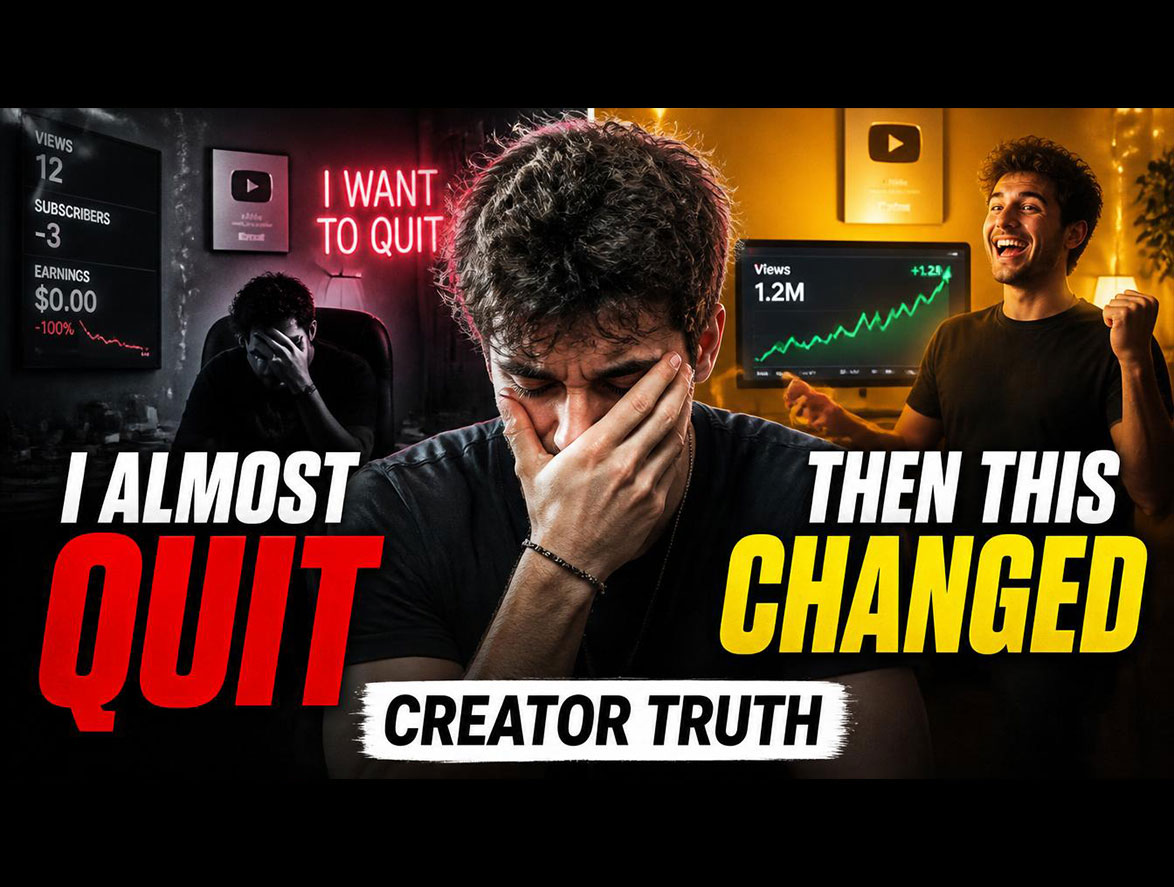 i almost quit creating content after slow growth