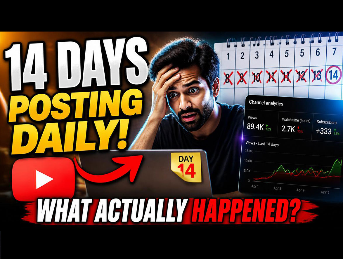 i tried posting daily for 14 days creator experiment