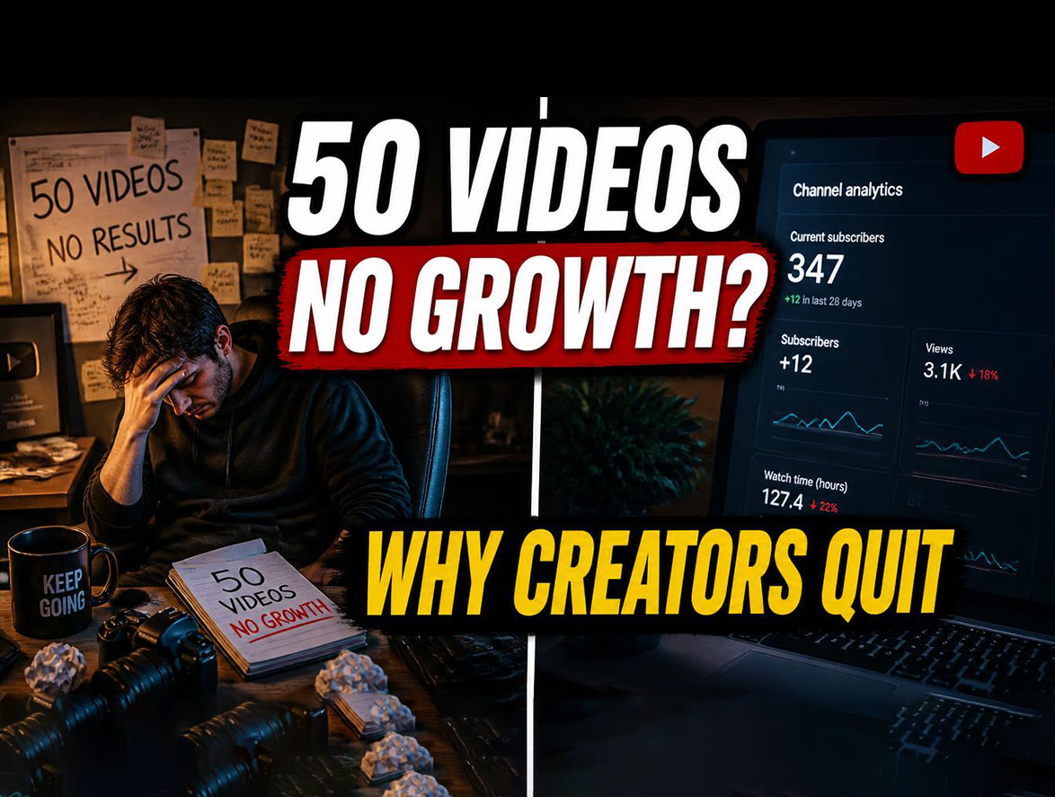 why small creators lose motivation after 50 videos